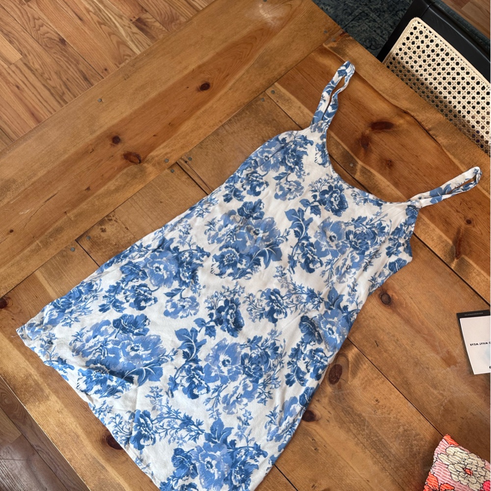 Reformation Blue Floral Mini Dress